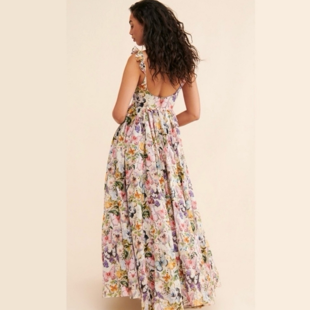 **ONLY 1 Small Left!!**Selkie The Penny Lane Dress in Butterfly Botanics - Picture 2 of 16